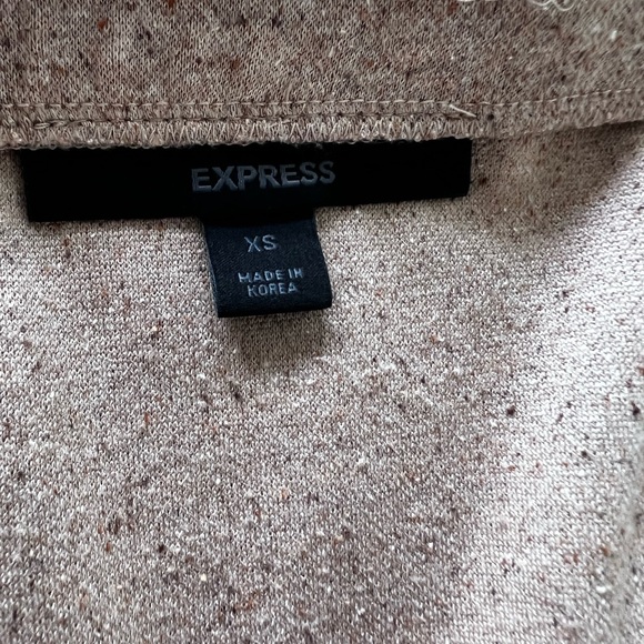 Express Tweed Peplum Hem Skirt, Light Brown, Size XS, Pre-owned - Picture 6 of 9